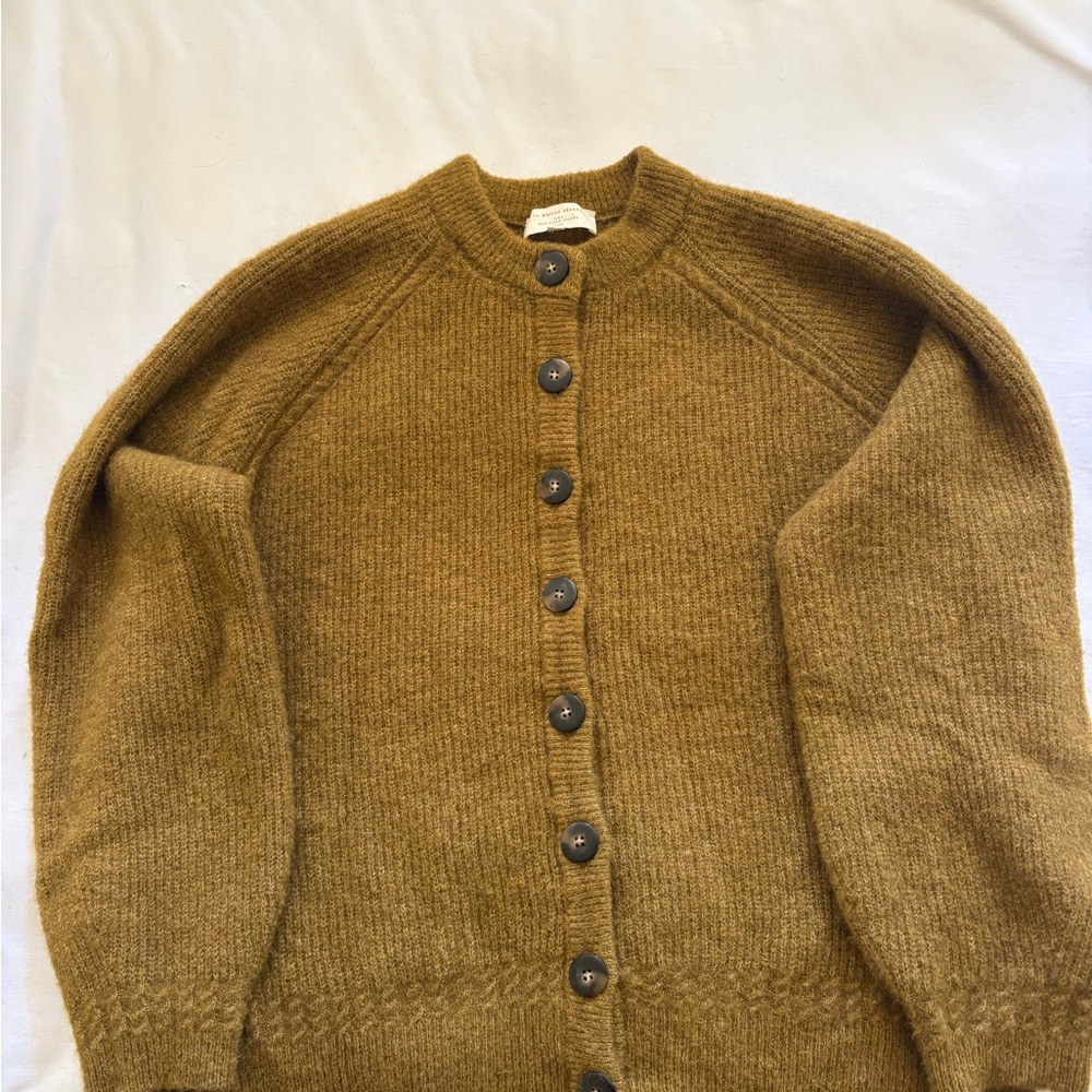 Sezane Othello Cardigan in olive green XL